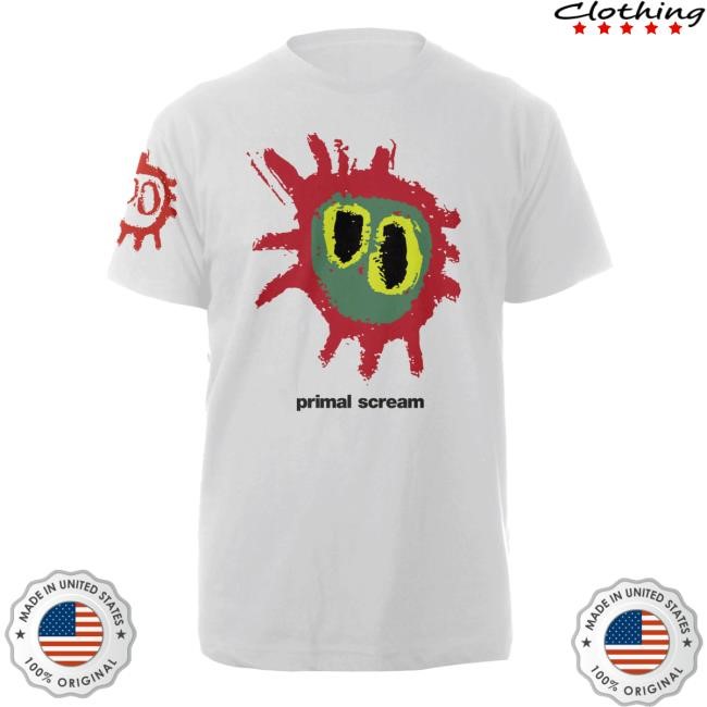 The Clash Official Merch Shop White Screamadelica Tour Retro Shirt