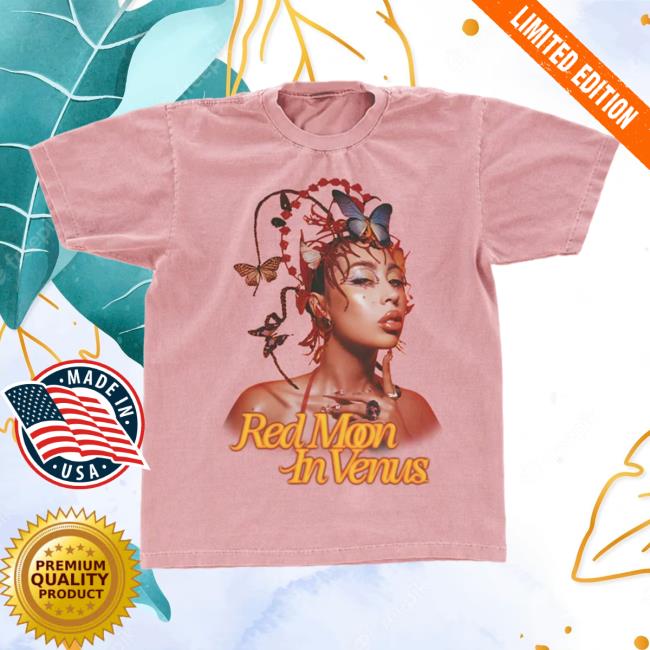 Official Kali Uchis Merch Store Kali Uchis Pink Red Moon in Venus Anniversary Attractive Shirt Kali Uchis Clothing Shop KaliUchis ShopKaliUchis