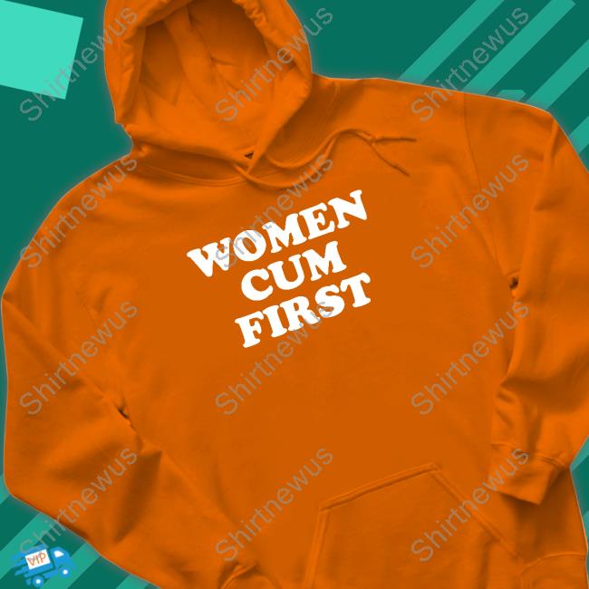 Women Cum First Black Hoodie