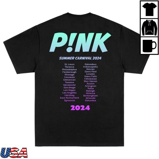 Official Pink Merch P!NK Burst 2024 Tour T Shirt