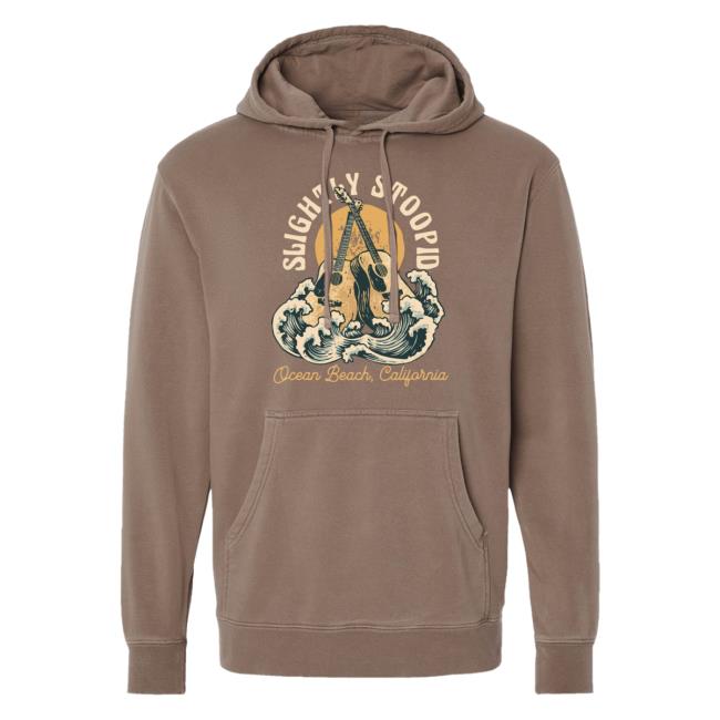 Official Slightly Stoopid Merch Store Shop Slightly Stoopid Acoustic Beach Crew neck Sweatshirt (Clay) SlightlyStoopid