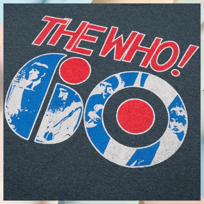 Official The Who Merch 60th Logo Hot Shirt The Who Rock Band