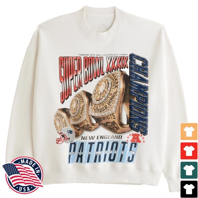 New England Patriots Crew Sweatshirt With Iconic NFL Graphic