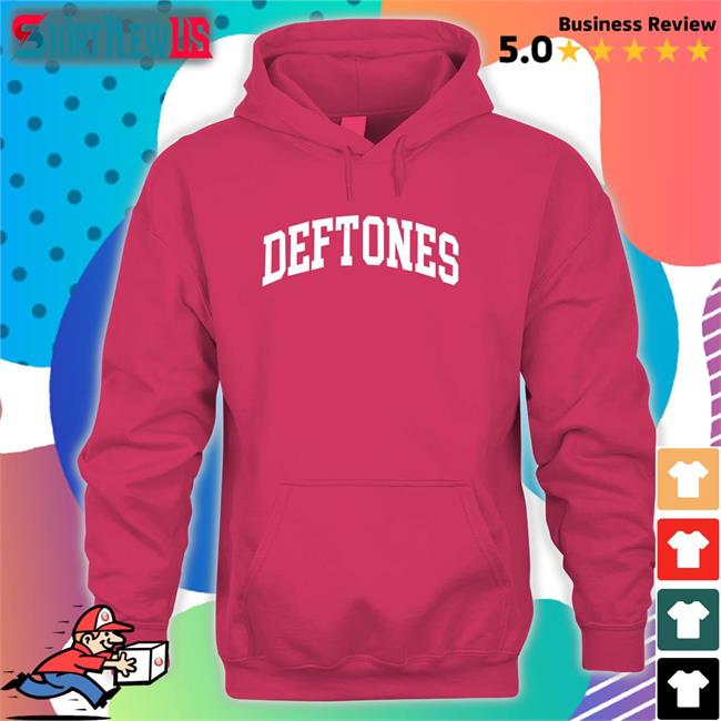 Deftones Merch Deftones Black Collegiate Long Sleeve Tee