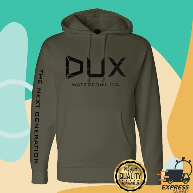 Official Dux Waterfowl Co Cupped Dux Thermal The Next Generation Crew neck Sweatshirt Army Duxwaterfowl