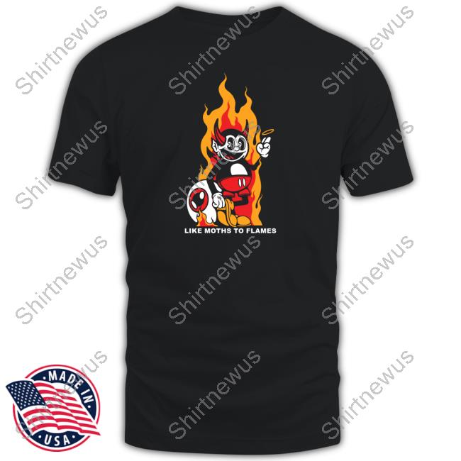 Down Right Merch Like Moths To Flames Little Devil Shirt