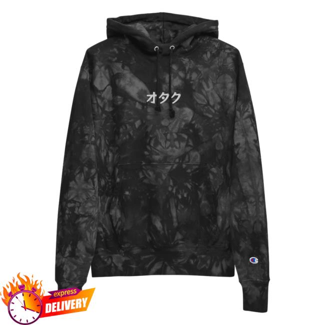 Official Yujin Clothing x Champion Otaku Crew neck Black Tie-Dye