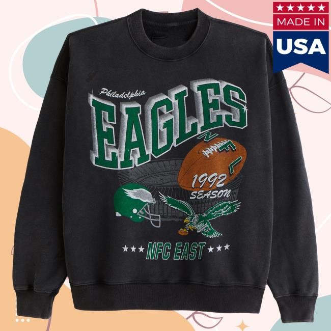 Authentic Philadelphia Eagles Graphic Crew Sweatshirt NFL FootBall NFL