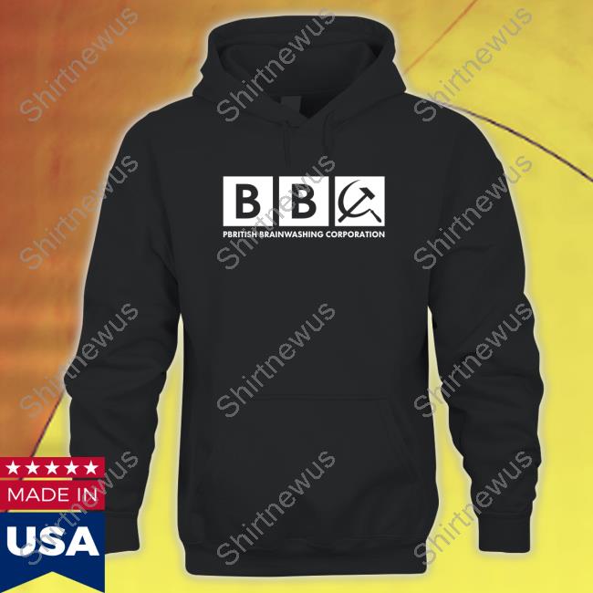 Official Paul Golding Bbc Pbritish Brainwashing Corporation Shirt Hammer And Sickle Icon
