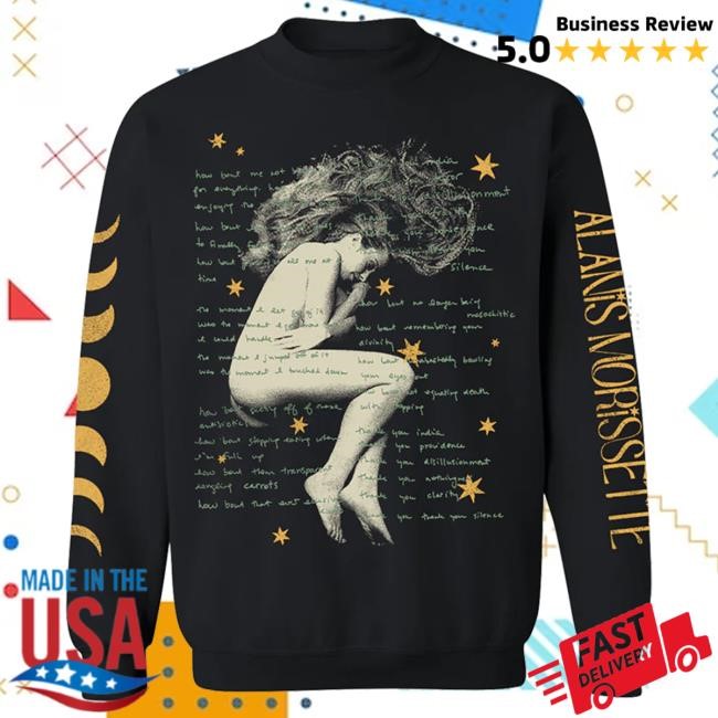 Official Alanis Morissette Merch Store Shop Celestial Lyrics Crew neck