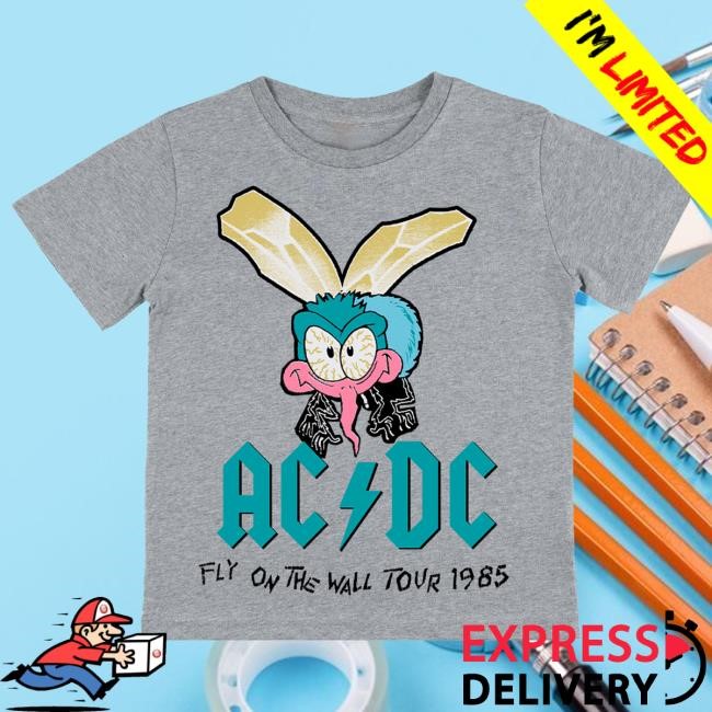 Official Ac Dc Merch Store AC/DC Fly On The Wall Kids Hot Shirt Ac Dc Shop Acdc Clothing