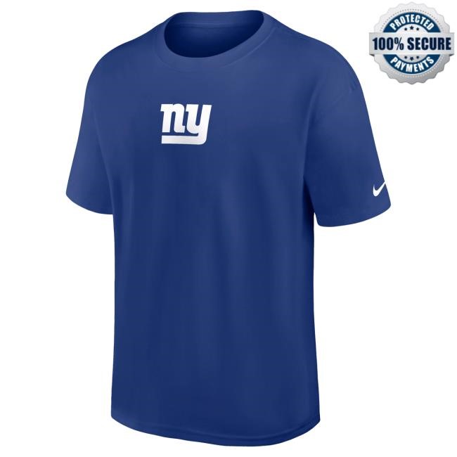 Official New York Giants Bulls Apparel Men's Nike Royal New York Giants Dominate The Game Essential Max90 Shirt NewYorkGiants