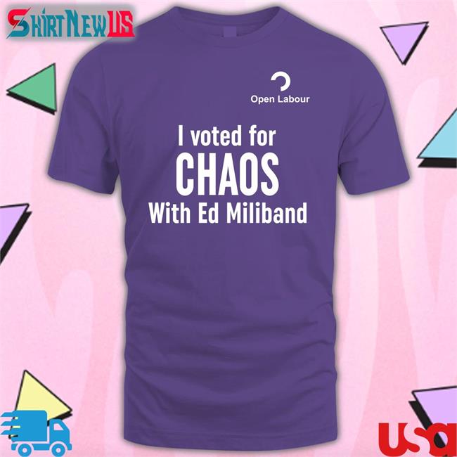 I Voted For Chaos With Ed Miliband T Shirt Red