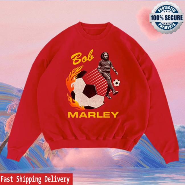 Official Bob Marley Merch Store Shop Bob Marley Red Soccer Hoody