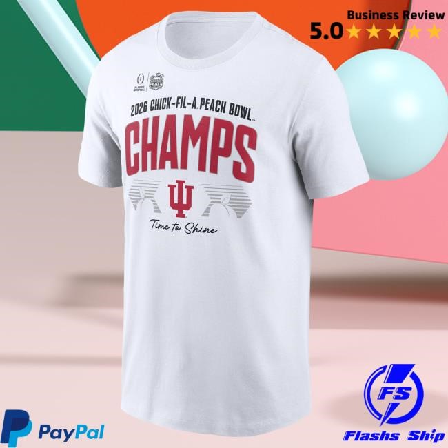 NCAA College NCAA Indiana Hoosiers 2026 Peach Bowl Game Champs T-Shirt