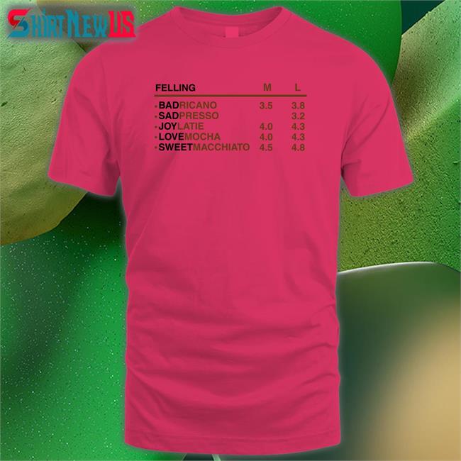 Poorly Translated Shirts Felling Bad Ricano Sad Presso Joy Latie Love Mocha Sweet Macchiato Edition Limited Hoodies Shirt Translatedtees