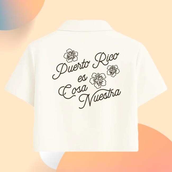 Official Rauw Alejandro Merch Store Shop PR es Cosa Nuestra Crop Black Shirt