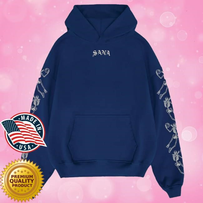 Official Sana Detroit Merch Store Shop Skelly Hooper Core Hoody - Blue
