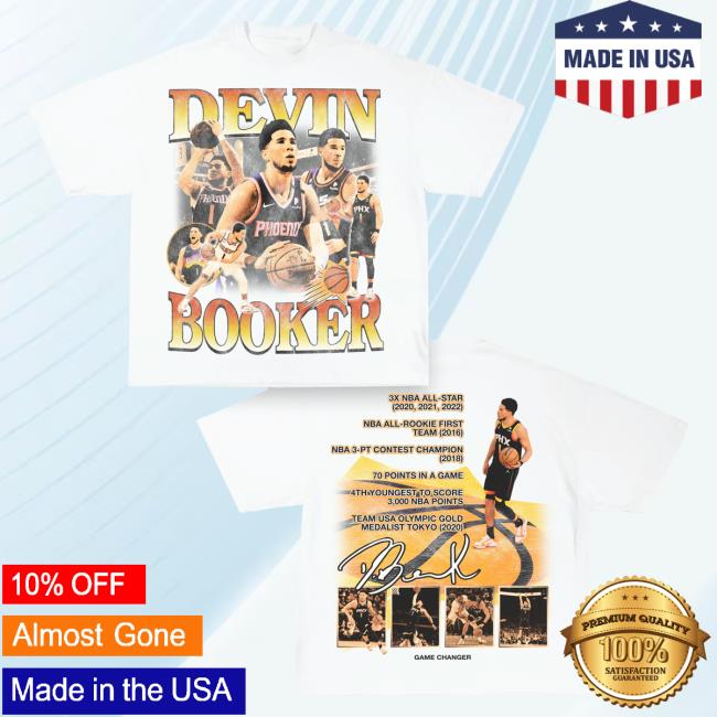 Official Game Changer Devin Booker 2 Tshirt White GameChanger