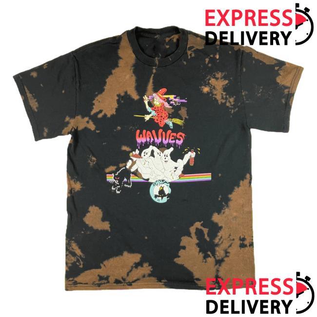 Official Hello Merch Store Wavves Witch Reverse Tie Dye Top Shirt Hellomerch