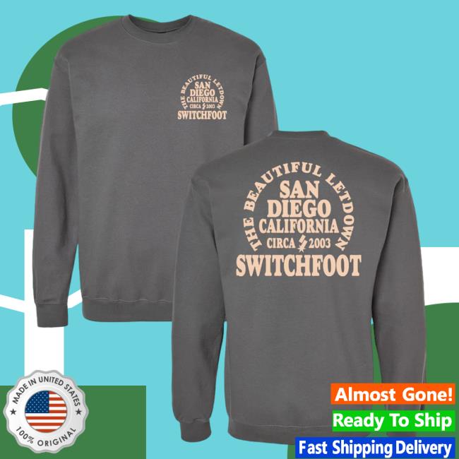 Official Switchfoot Band Merch Switchfoot TBL The Beautiful Letdown San Diego California Circa 2003 Sweatshirt