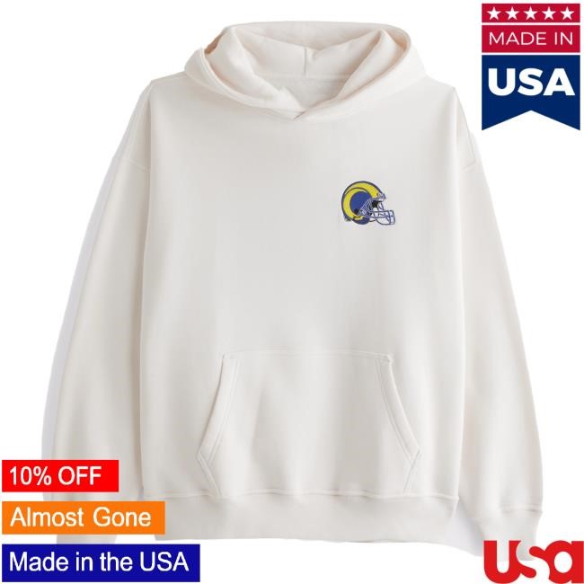 Official Abercrombie And Fitch Shop Los Angeles Rams Graphic Hood NFL by Abercrombie