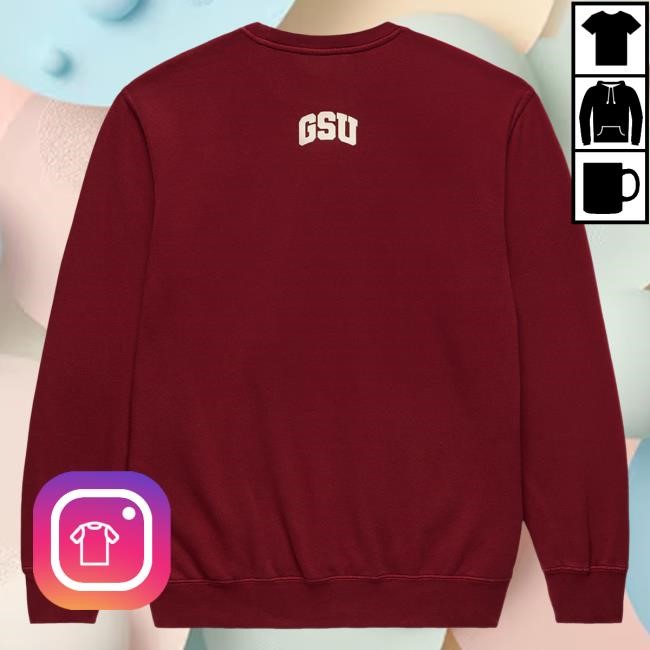 Official Toast Merch GSU Crew neck Sweatshirt Merlot