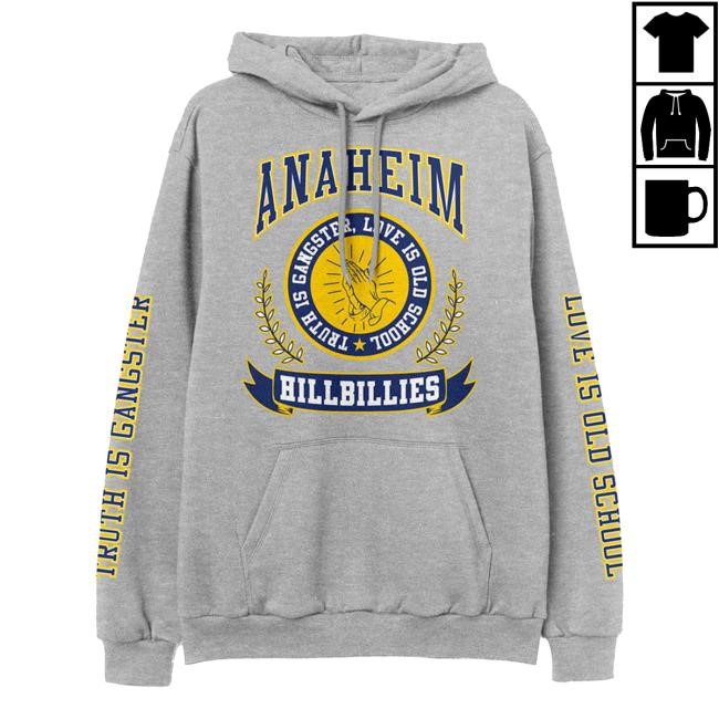 Apparel Gwen Stefani | Official Merch Store Anaheim Hillbillies Logo Unisex Hoodie Ash Grey - Gwen Stefani Clothing Shop Gwenstefani