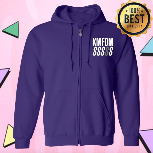Official Kmfdm Merch Store Shop Kmfdm MONEY Purple Zip Hoodies