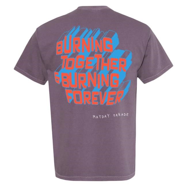 Official Mayday Parade Merch Mayday Parade Burning Together - Wine Top Shirt