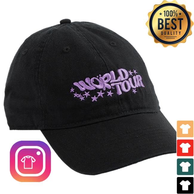 Official Olivia Rodrigo Merch Spill Ur Guts Live World Tour Dad Cap in Black