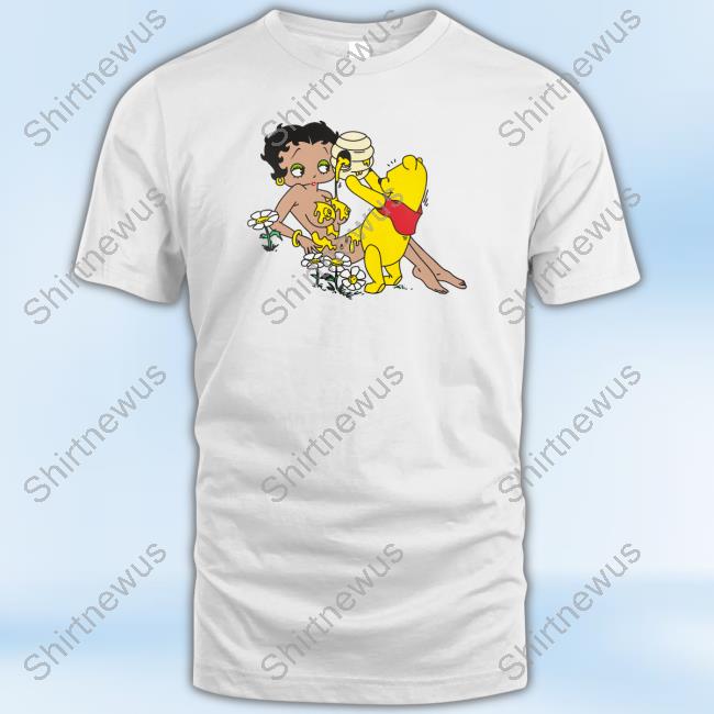 Pooh Pouring Honey On Betty Boop Tee