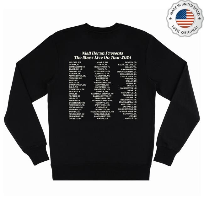 Official Niall Horan Merch Store Shop Niall Horan This Show Is For Lovers Black Hooded Sweatshirt NiallHoran