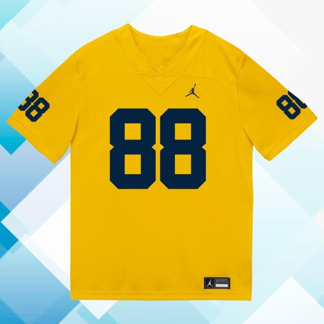 Official The M Den Michigan Wolverines #88 Lugard Edokpayi Student Athlete Maize Football Jersey Tshirt
