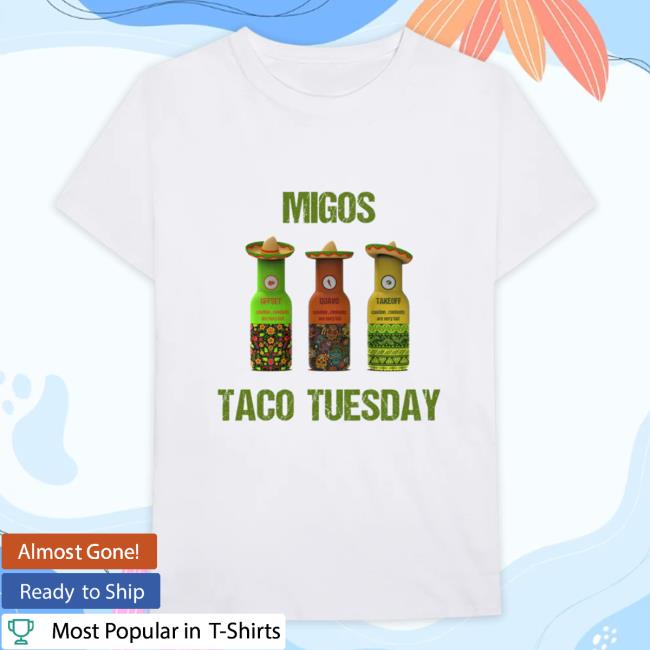 Official Migos Merch Store Shop Migos Taco Tuesday Top Shirt (White)