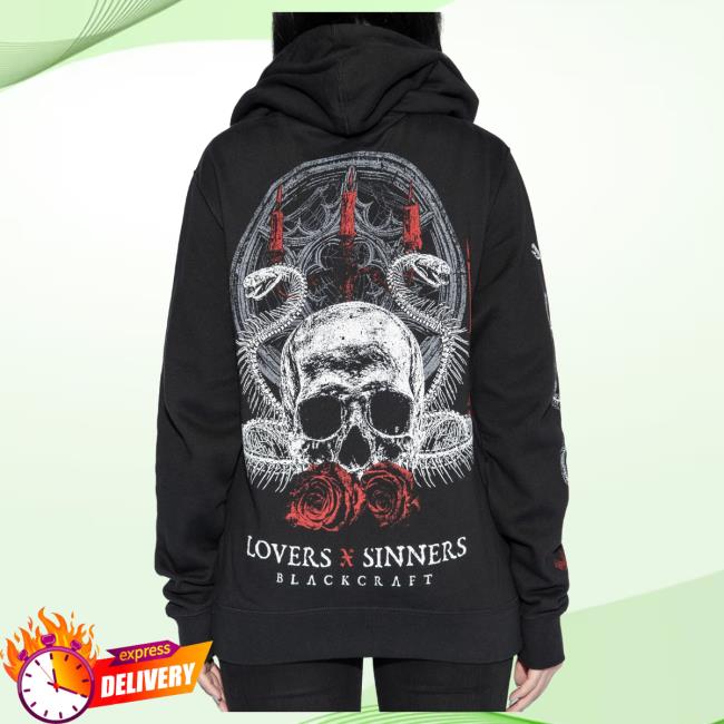 Blackcraft Cult Clothing Store BlackcraftCult Lovers And Sinners - Zip Up Popover Sweatshirt