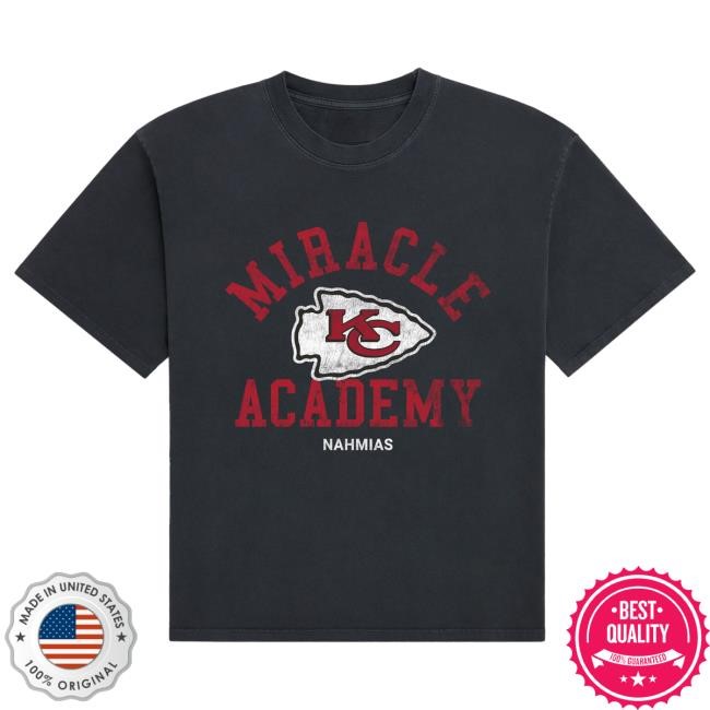 Official Fanatics Shop Store Merch Kansas City Chiefs Miracle Academy Unisex Boxy T Shirt - Black by NFL
