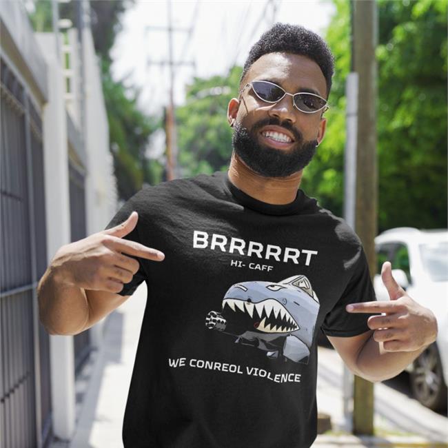 Dale Stark Brrrrrt Hi Caff We Conreol Violence T Shirt Battle Flamingo