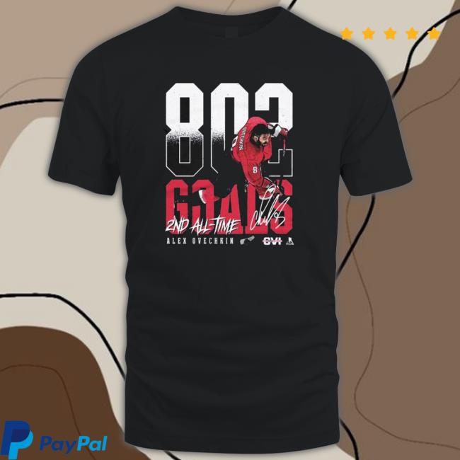 Alex Ovechkin Washington Capitals 2Nd All Time Goals Shirts
