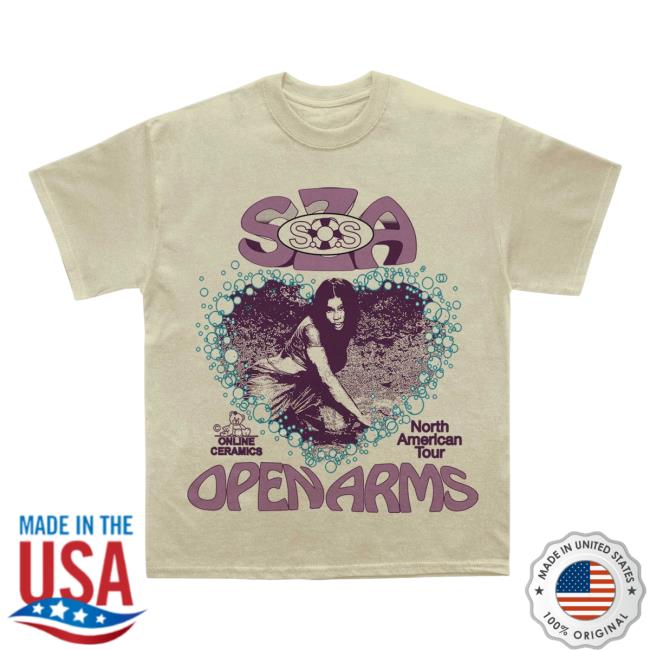 Sza Merchandise - Sand Sos Openarms North America Tour Tee Shirt