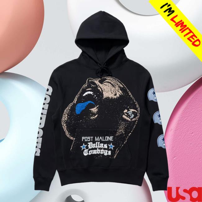 Post Malone Cowboys Merch Post Malone + Dallas Cowboys Posty Hoodie