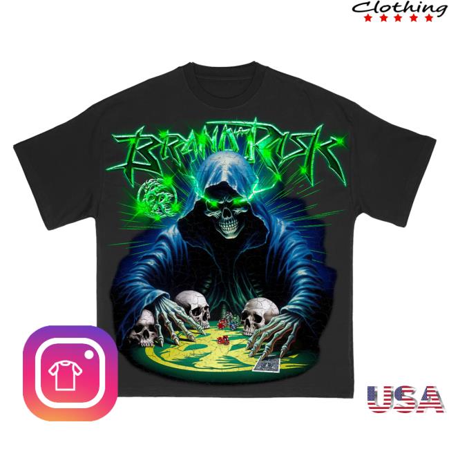 Official Brand Risk Merch Shop Gambling With Death Black Shirt 2024