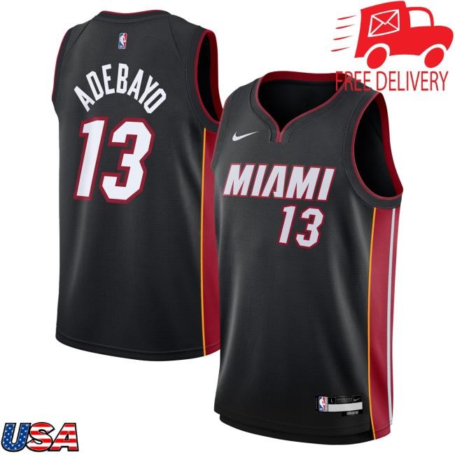 Miami Heat Nike NBA Basketball Bam Adebayo Icon Youth Gear