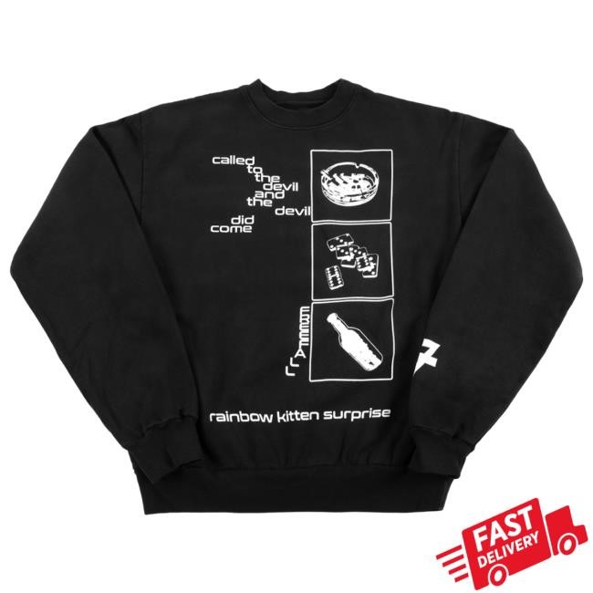 Freefall Black Crew Sweatshirt | Shop the Rainbow Kitten Surprise Official Store