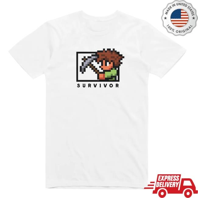 Official Terraria Shop Merch Survivor Shirt 2024