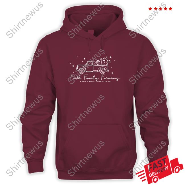 Official Arms Family Homestead Merch Faith Family Farming Afh Holiday Tee