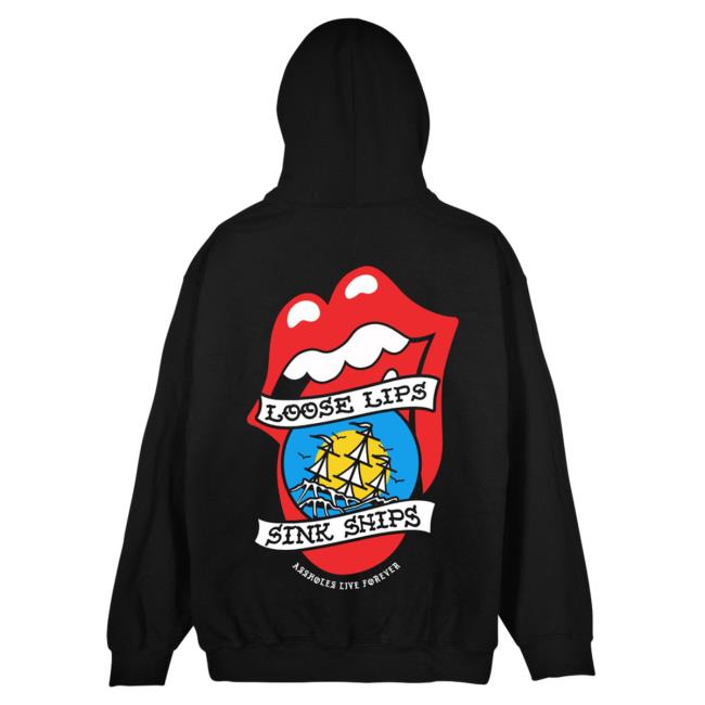 Official Linda Finegold Merch Store Loose Lips Sink Ships Black Attractive Shirt Lindafinegold Clothing Shop