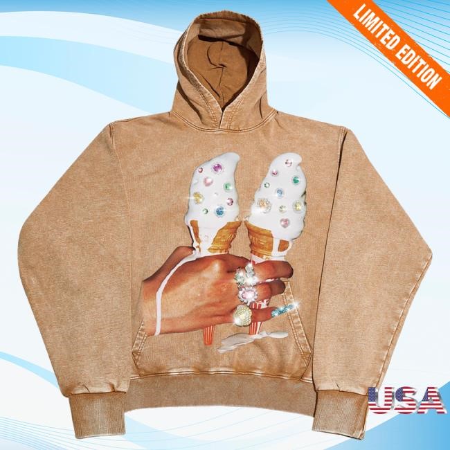 Official Noissey Merch Noissey High Quality Colorful Gem Ice Cream Print Pull Over Hoodie