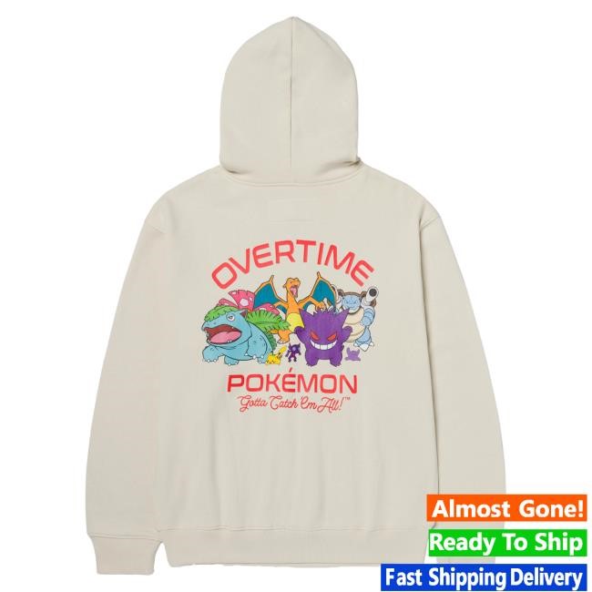 Official Overtime Tv Merch Store Shop OTE | Pokémon All Team Hooded Sweatshirt OvertimeTv