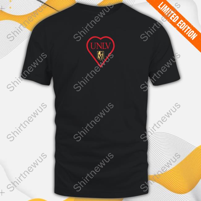 Official Vegas Golden Knights Unlv Heart Logo T-Shirt